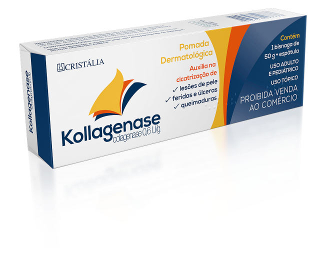 Embalagem de Kollagenase: tratamento de feridas